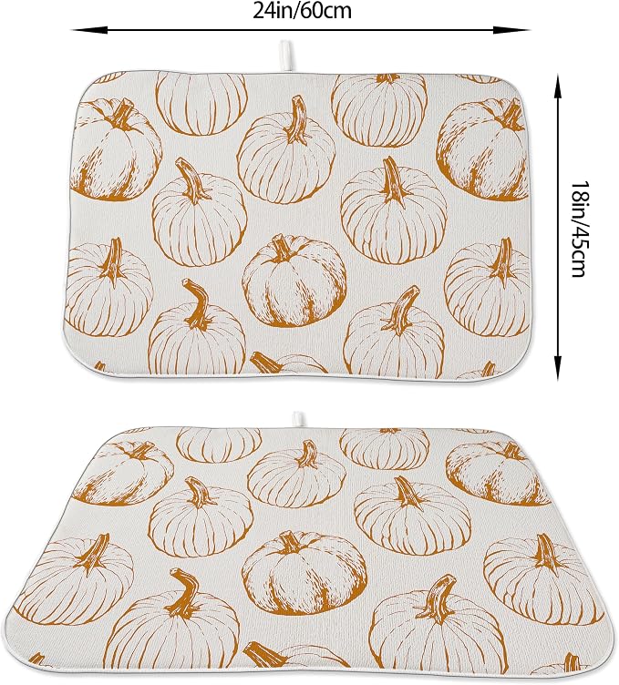 Fall Dish Drying Mat 18x24 Inches - Image 2