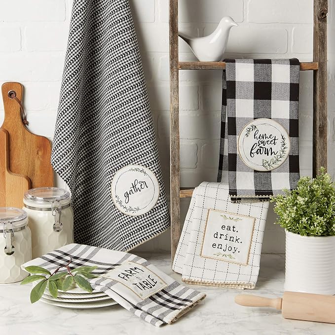 DII Home Sweet Farmhouse Kitchen Collection, Dishtowel Set - Image 3