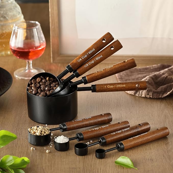 8PCS Measuring Cups and Spoons Set, DV Stainless Steel Measuring Cups - Image 4
