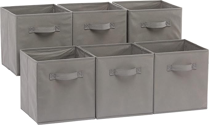 Amazon Basics Collapsible Fabric Storage Cubes Organizer by AmazonBasics
