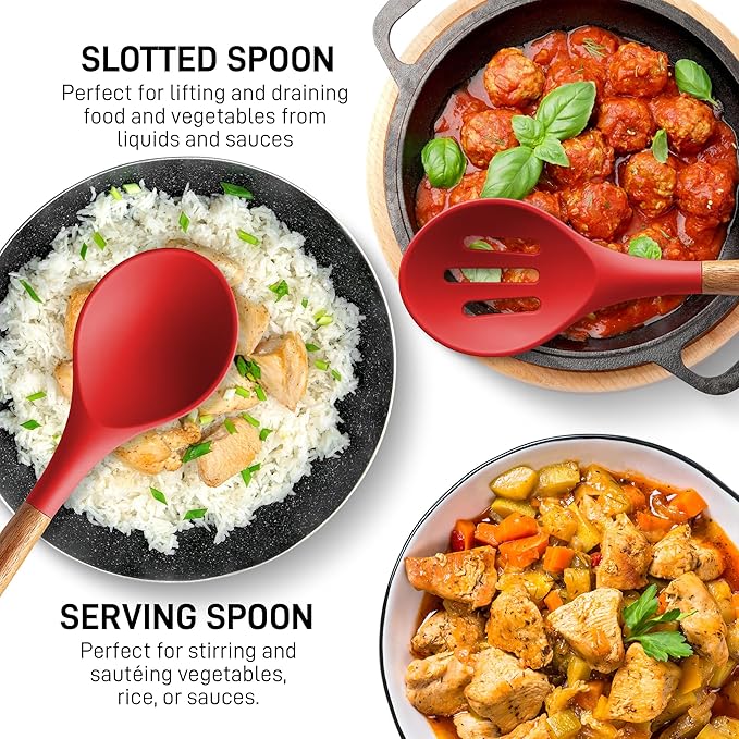 Zulay Kitchen Utensils Set Non-Stick Silicone Cooking Utensils Set - Image 4