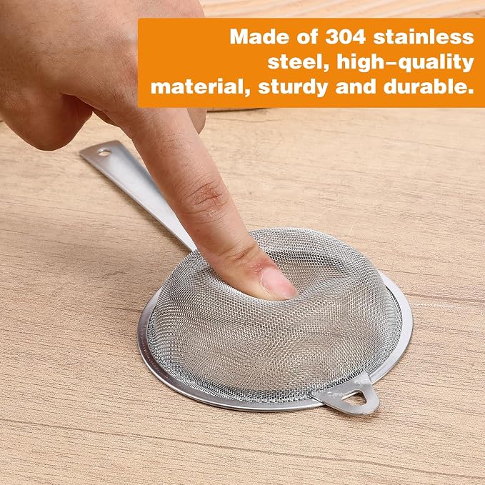 2 Pack Sieve Fine Mesh Stainless Steel, Mesh Strainer - Image 4
