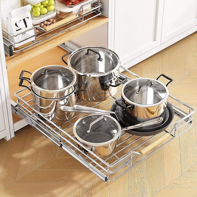 Pull out Cabinet Organizer, Heavy Duty Smooth Sliding Under Cabinet Shelves - Image 2