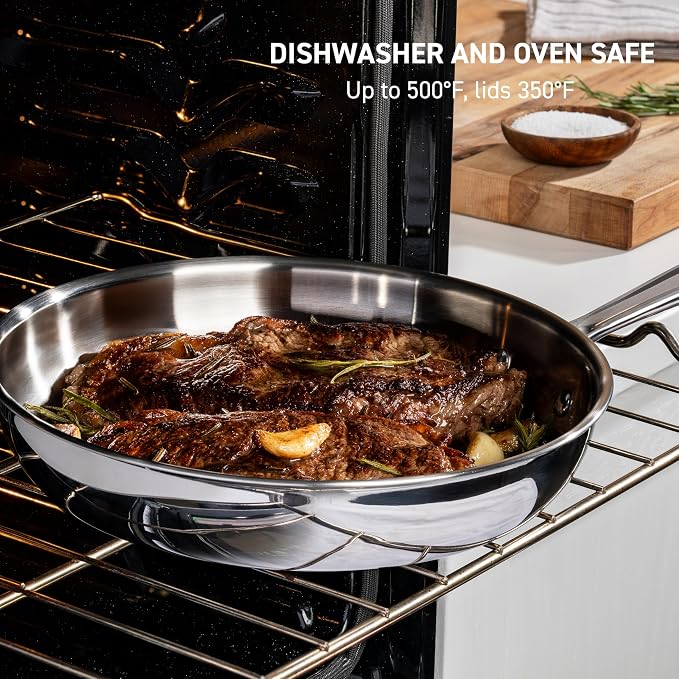 T-Fal Pro Tri-Ply Stainless Steel Large Dutch Oven Pot - Image 7