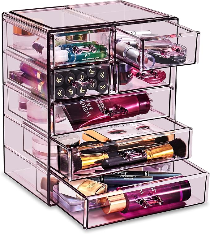 Sorbus Acrylic Makeup Organizer Set, 7-Drawer Vanity & Countertop Cosmetic - Image 9