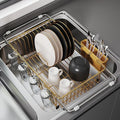 JASIWAY Gold in Sink Dish Drying Rack, Expandable Stainless Steel Small Dish by JASIWAY
