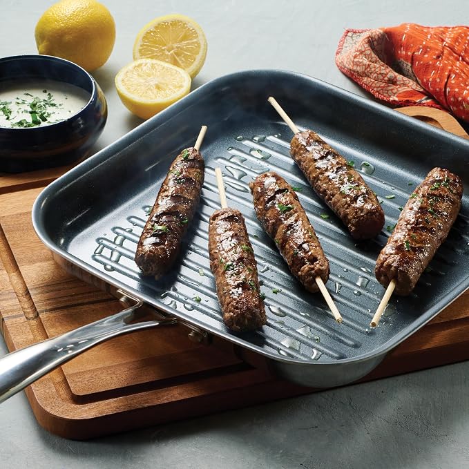 Tramontina Utsava Tri-Ply Clad Stainless Steel 10-Inch Square Grill Pan - Image 2