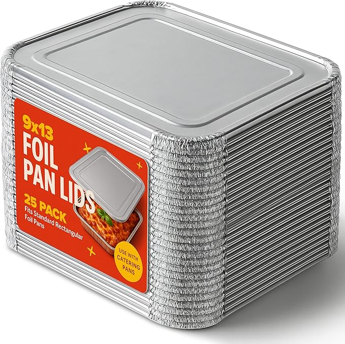 Stock Your Home 9x13 Disposable Baking Pan Covers Heavy-Duty Aluminum Cake Pans by StockYourHome