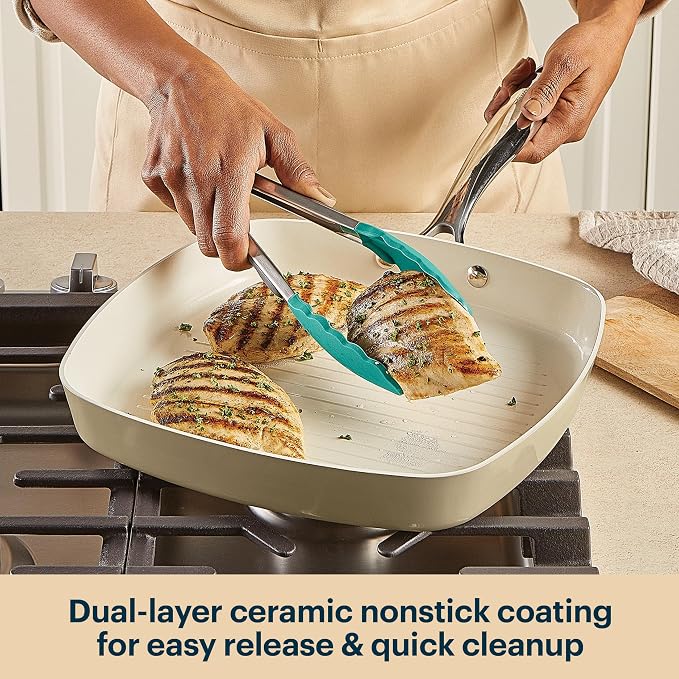 Pyrex 8-Piece Ceramic Cookware Set, Pots and Pans - Image 4