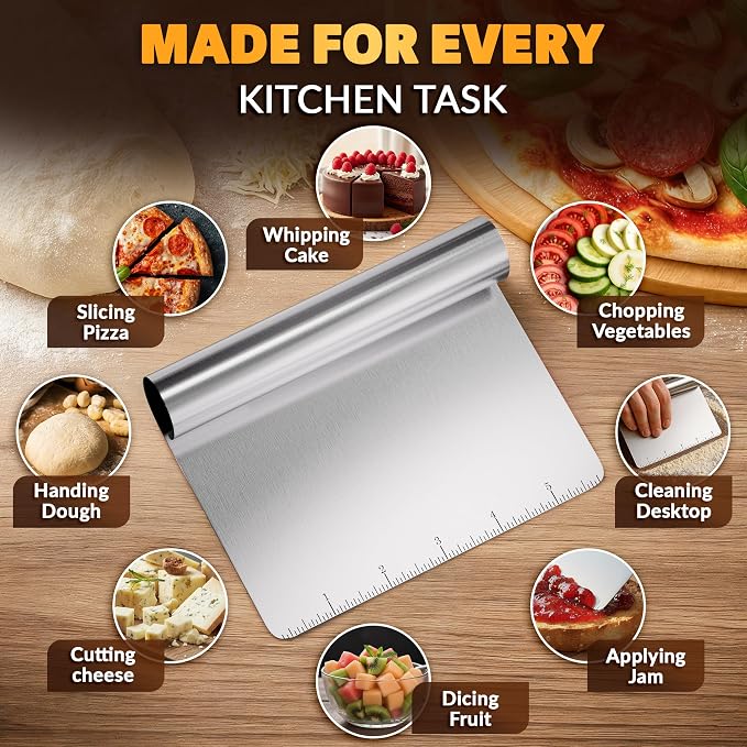 Bench Scraper Kitchen – Multipurpose Pastry Scraper Tool - Image 5