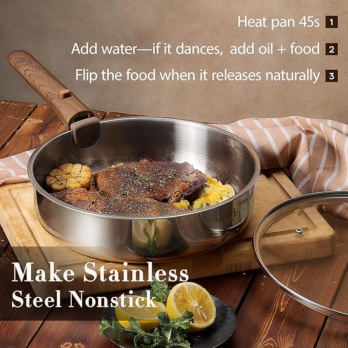 CAROTE 19pcs Stainless Steel Cookware Set - Image 4