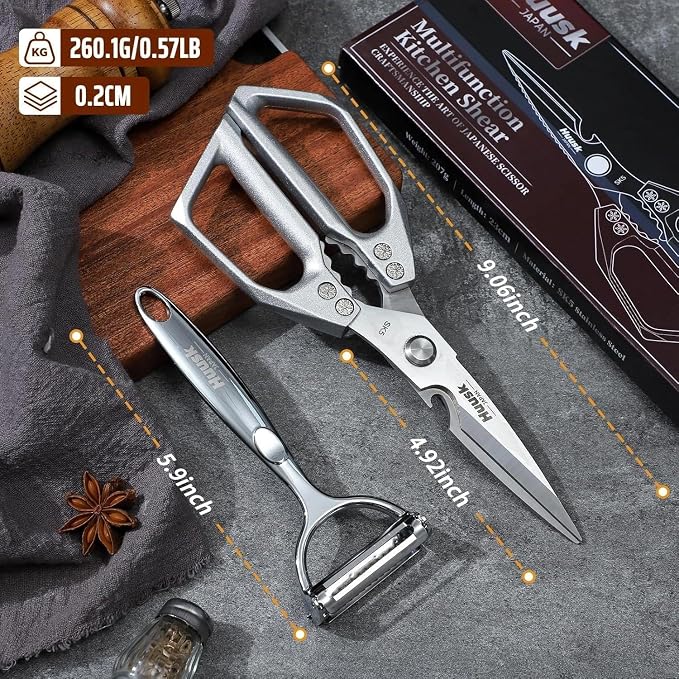 HUUSK Kitchen Scissors and Vegetable Peeler Set - Image 6