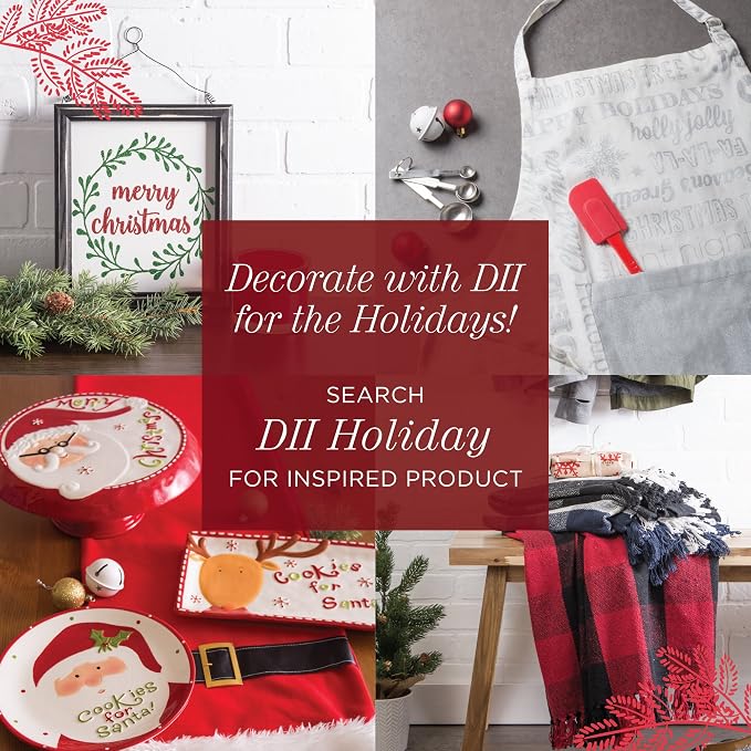 DII 100% Cotton Solid Chambray Kitchen Set, Potholders, Barn Red, 2 Piece - Image 10