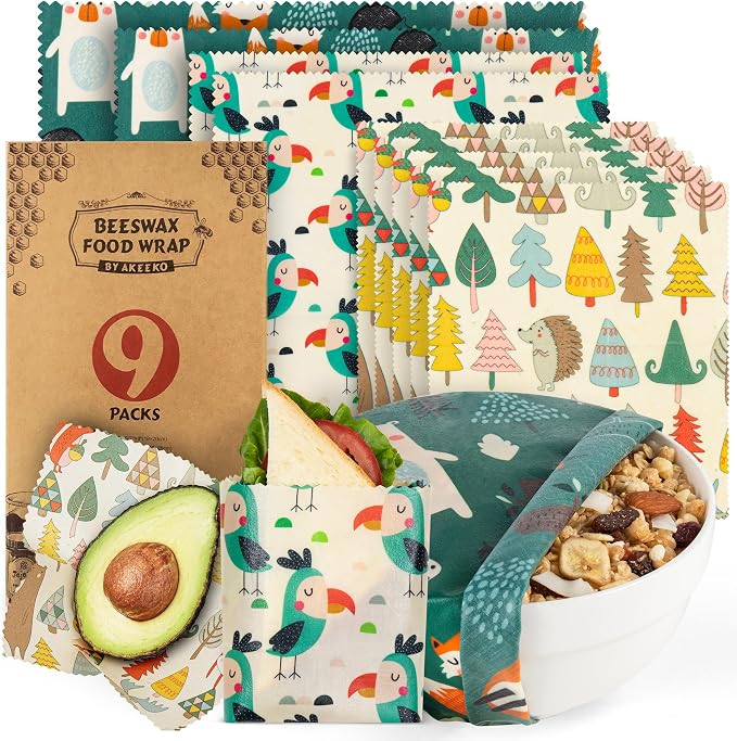 Akeeko Reusable Beeswax Food Wraps by Akeeko