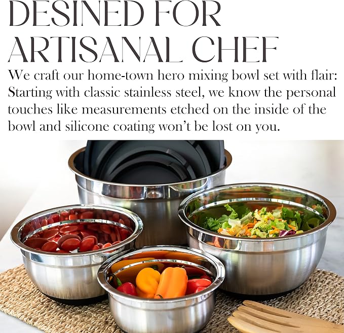 Bellemain Stainless Steel Non-Slip Mixing Bowls - Image 7