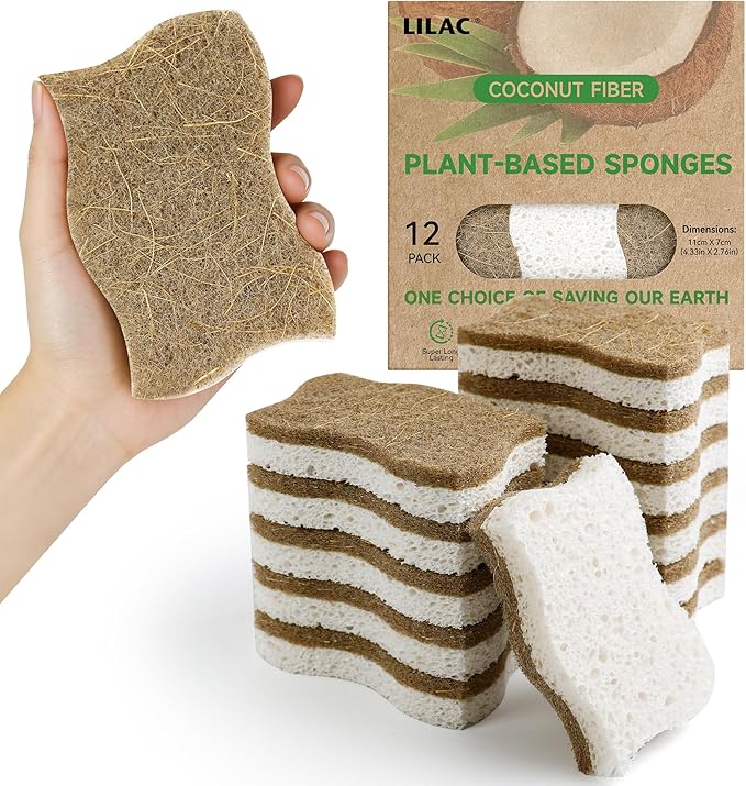 LILAC 12 Pack Natural Cellulose Sponges by LILAC