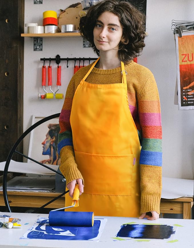 Orange Yellow Apron for Women - Image 6