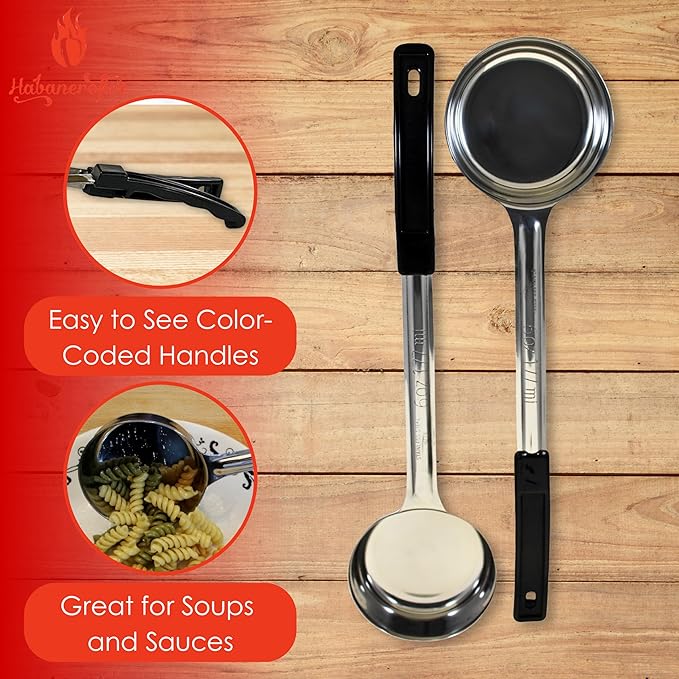 6 Ounce Solid Stainless Steel Portion Control Ladle Spoon - Image 2