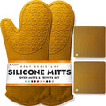 BPA-Free Soft Silicone 4 Piece Oven Mitts & Trivets Set by HOMWE