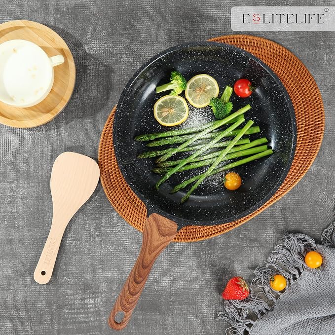 ESLITE LIFE Nonstick Ceramic Frying Pan Skillet, Non-Toxic Egg Omelette Kitchen - Image 7