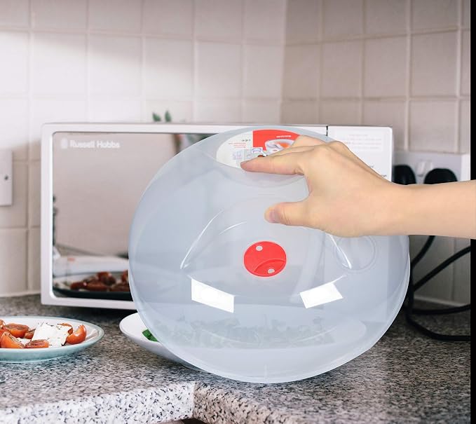 Large Microwave Cover for Food Easy Grip Microwave Splatter Cover Guard Lid - Image 2