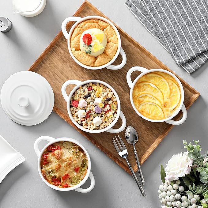 MALACASA Mini Cocotte Set - 14 OZ Small Casserole Dishes - Image 5