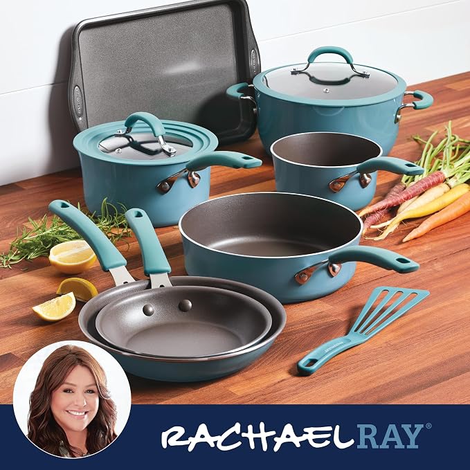 Rachael Ray Cook + Create Nonstick Cookware/Pots and Pan Set, 10 Piece - Image 11
