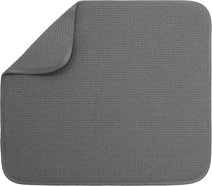 S&T INC. Dish Drying Mat, 16” x 18”, Absorbent Microfiber Kitchen Counter Mat by STINC