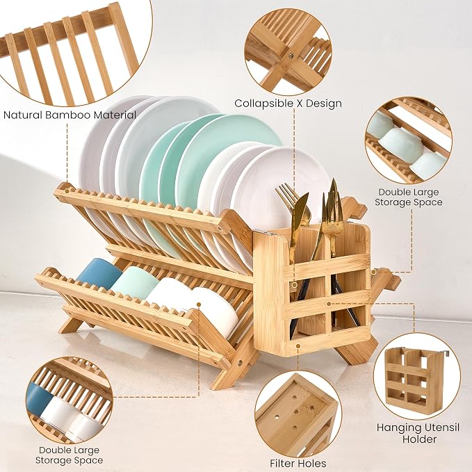NOVAYEAH Bmaboo Dish Drying Rack - Image 4
