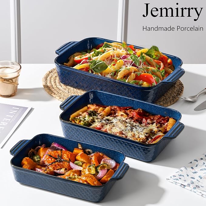 Ceramic Baking Dish Set of 3, Casserole Dishes - Image 6