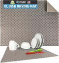 Drymate Jumbo XL Dish Drying Mat, Low-Profile, Super Absorbent, Quick Dry Fabric by Drymate