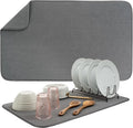 S&T INC. Dish Drying Mat Jumbo, 18” x 30”, Absorbent Microfiber Kitchen Counter by STINC