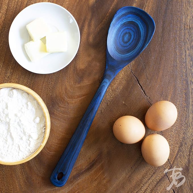 Totally Bamboo Baltique Malta Collection 12-1/2" Wooden Cooking Spoon, Safe - Image 2