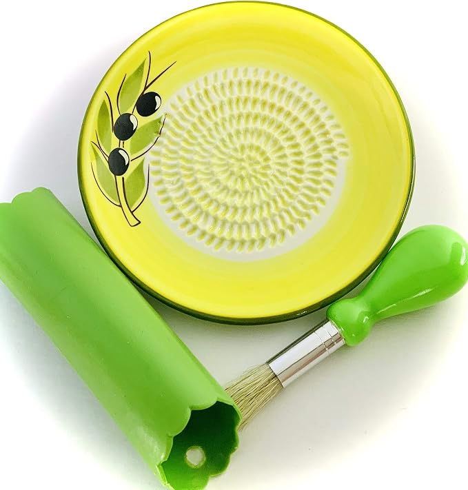BonCera, All-in-one Premium Ceramic Garlic Grater Plate 4-Piece Set - Image 2
