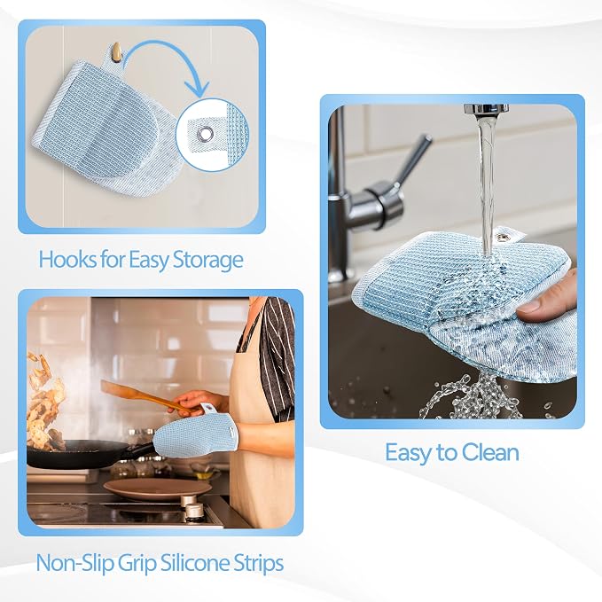 Casa Platino BBQ Gloves & Potholders Set, Holder - Image 6