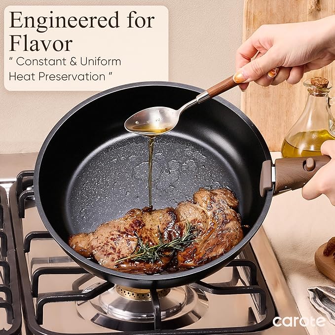 CAROTE 19pcs Pots and Pans Non Stick, Cookware Sets Detachable Handle, - Image 6