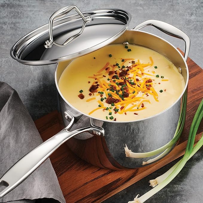 Tramontina Signature Tri-Ply Clad Stainless Steel 4-Quart Sauce Pan - Image 3
