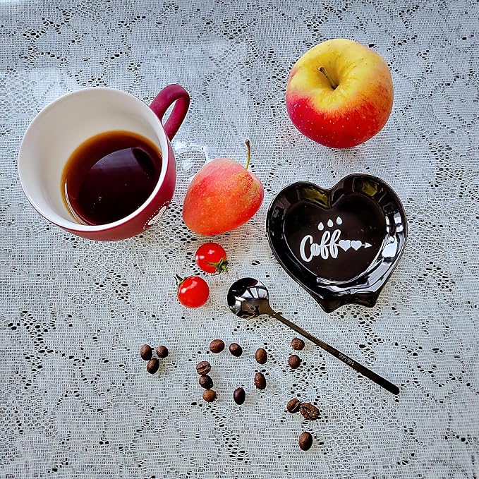 Ture Heart-shaped Ceramic Spoon Rest - Image 2