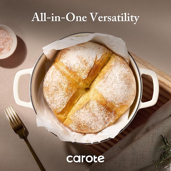 CAROTE Enameled Cast Iron Dutch Oven Pot - Image 5