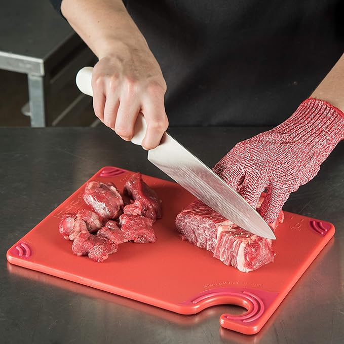 San Jamar Saf-T-Grip Plastic Cutting Board - Image 5