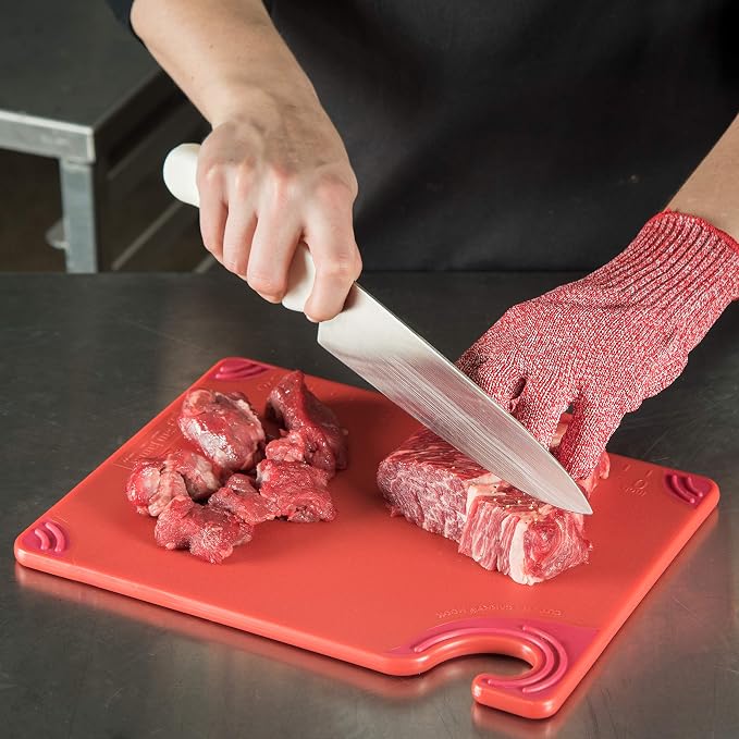 San Jamar Saf-T-Grip Plastic Cutting Board - Image 5