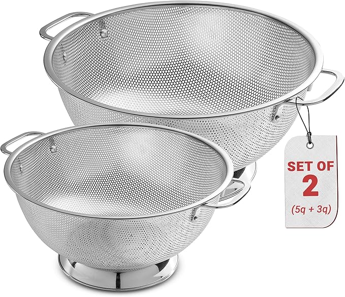 Bellemain Micro-perforated Stainless Steel Colander-Dishwasher Safe by Bellemain