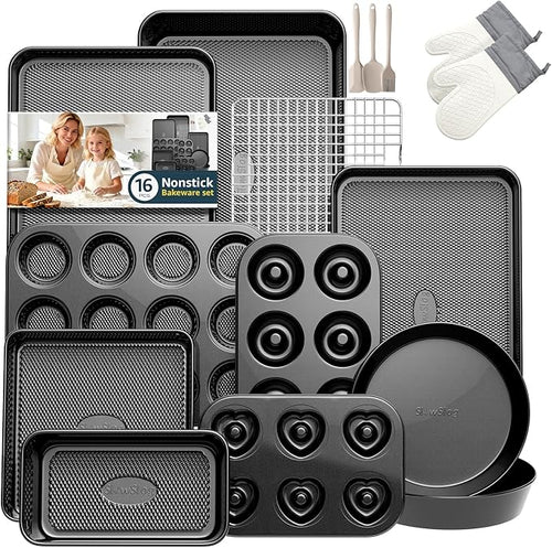 16-Piece Nonstick Bakeware Set by SlowSLog