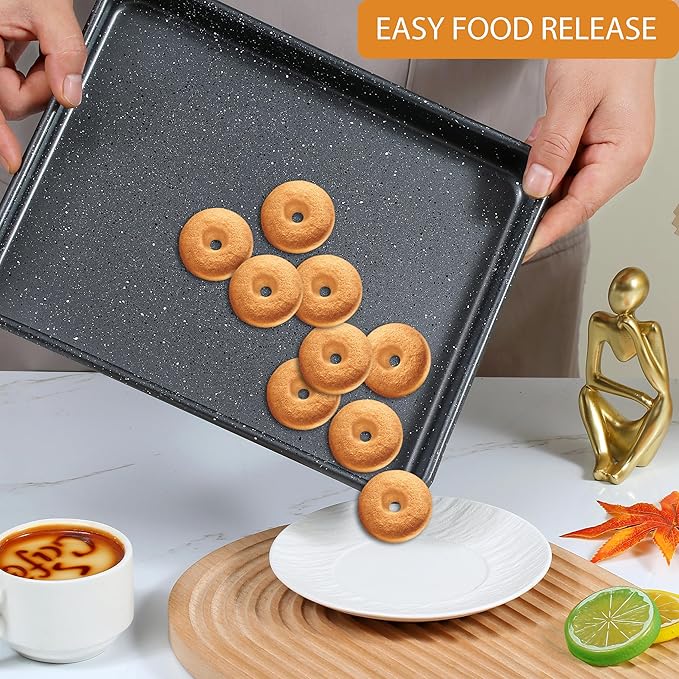 Walooza 11 Inch Nonstick Baking Sheets Set of 2, Carbon Steel Cookie Sheets - Image 3