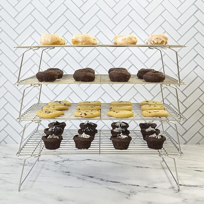 KITCHENATICS 4-Tier Stackable Cooling Racks - Image 6