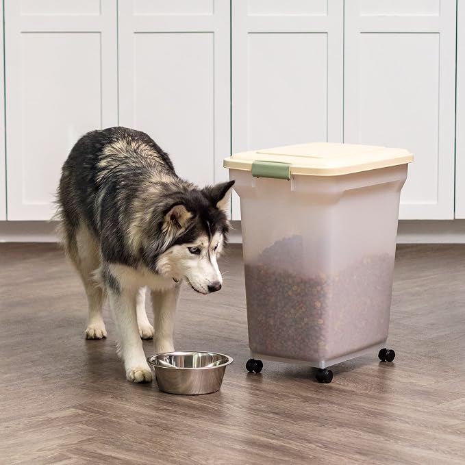 IRIS USA Airtight Dog Food Storage Container, WeatherPro, Removable Wheels - Image 5