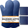 BPA-Free Soft Silicone 4 Piece Oven Mitts & Trivets Set by HOMWE