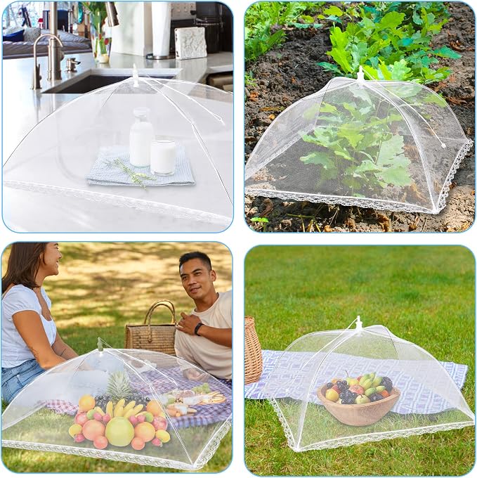 10 PACK Mesh Food Covers for Outside, Food Covers Outdoors Pop-up Food Tents 2 - Image 8