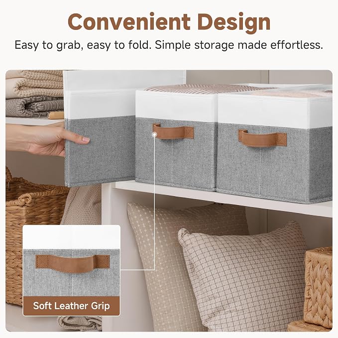 StorageWorks Fabric Shelf Baskets, Closet Organizers and Storage Basket - Image 5