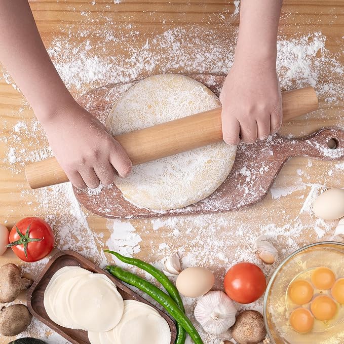 AISOSO French Rolling Pin, 15.75 Inches Wood Rolling Pins - Image 3